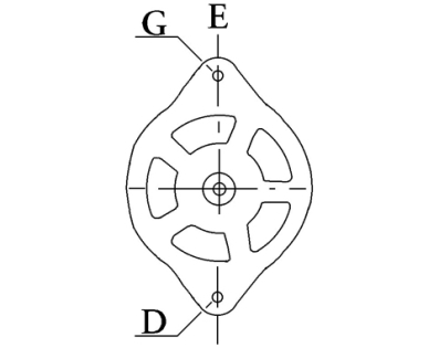 Côtes et dimensions de l'alternateur