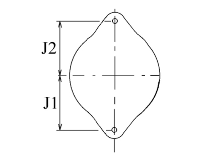 Côtes et dimensions de l'alternateur