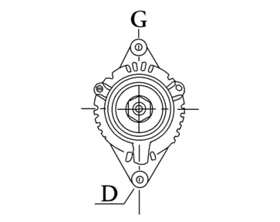 Côtes et dimensions de l'alternateur