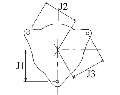 Côtes et dimensions de l'alternateur