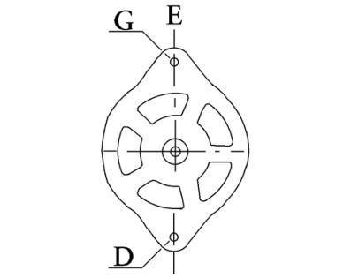 Côtes et dimensions de l'alternateur