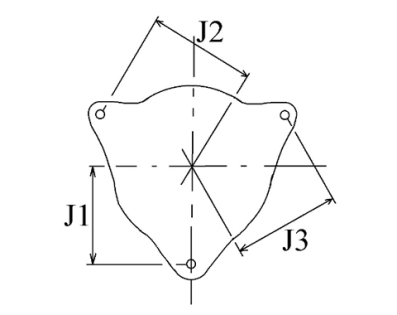 Côtes et dimensions de l'alternateur