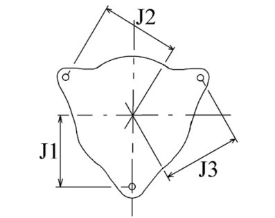 Côtes et dimensions de l'alternateur