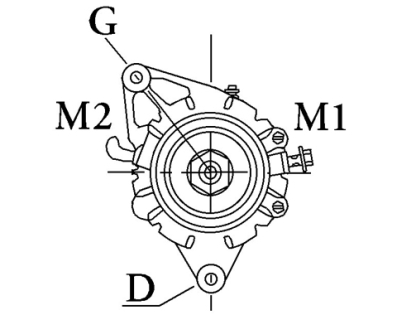 Côtes et dimensions de l'alternateur