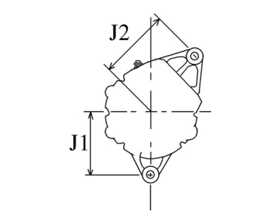 Côtes et dimensions de l'alternateur