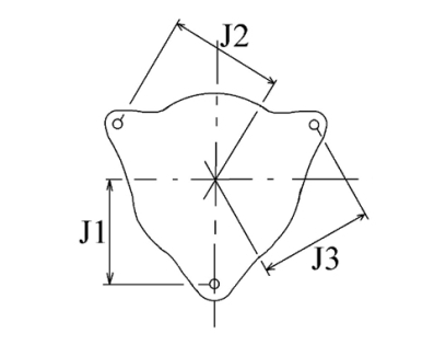Côtes et dimensions de l'alternateur