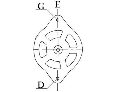 Côtes et dimensions de l'alternateur