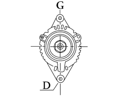 Côtes et dimensions de l'alternateur