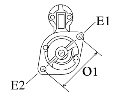 Côtes et dimensions du démarreur