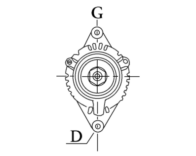 Côtes et dimensions de l'alternateur