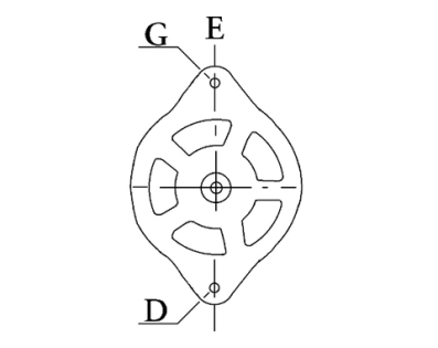 Côtes et dimensions de l'alternateur