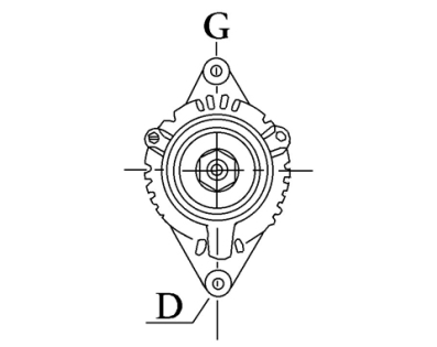 Côtes et dimensions de l'alternateur