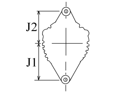 Côtes et dimensions de l'alternateur
