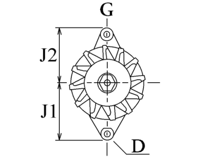 Côtes et dimensions de l'alternateur