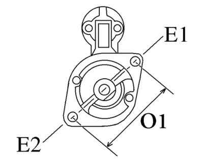 Côtes et dimensions du démarreur