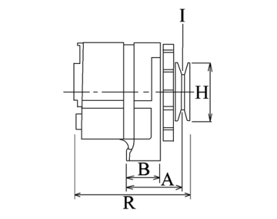 Côtes et dimensions de l'alternateur