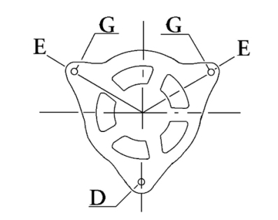 Côtes et dimensions de l'alternateur