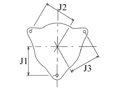 Côtes et dimensions de l'alternateur