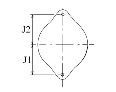 Côtes et dimensions de l'alternateur