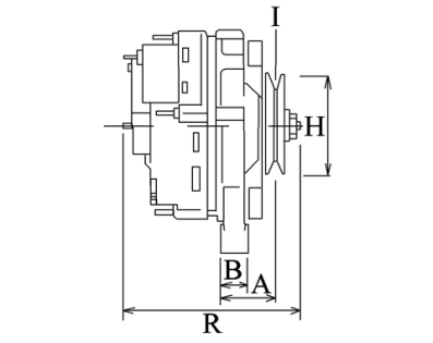 Côtes et dimensions de l'alternateur