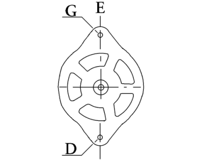 Côtes et dimensions de l'alternateur