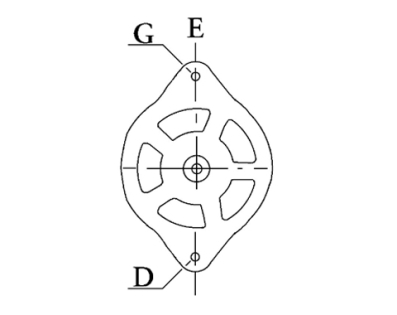 Côtes et dimensions de l'alternateur