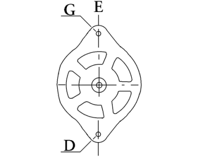 Côtes et dimensions de l'alternateur