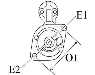 Côtes et dimensions du démarreur