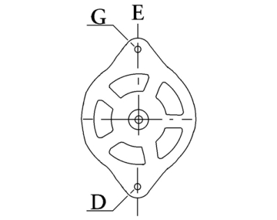 Côtes et dimensions de l'alternateur