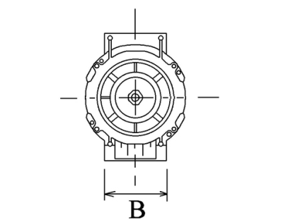 Côtes et dimensions de l'alternateur