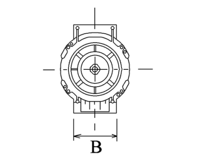 Côtes et dimensions de l'alternateur