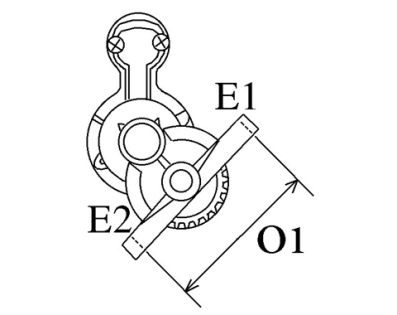 Côtes et dimensions du démarreur