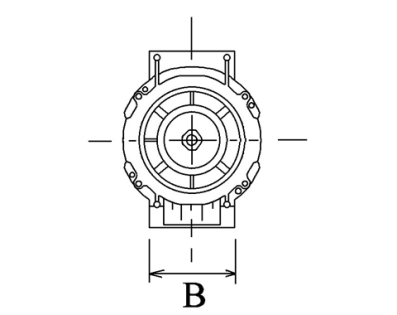Côtes et dimensions de l'alternateur