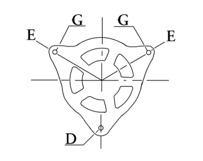 Côtes et dimensions de l'alternateur