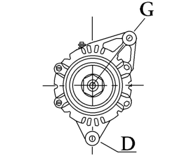 Côtes et dimensions de l'alternateur