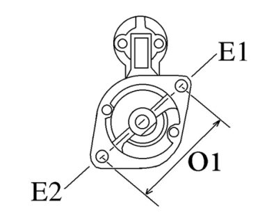 Côtes et dimensions du démarreur