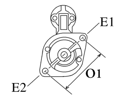 Côtes et dimensions du démarreur