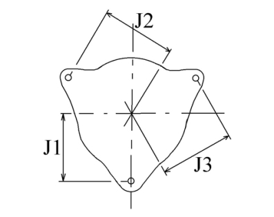 Côtes et dimensions de l'alternateur