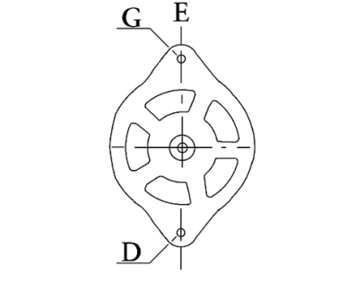Côtes et dimensions de l'alternateur