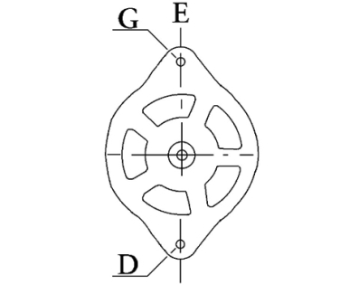 Côtes et dimensions de l'alternateur