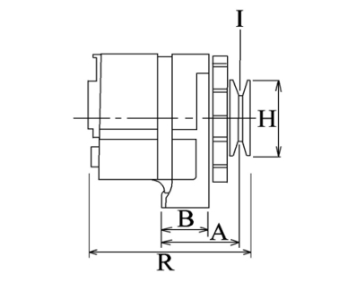 Côtes et dimensions de l'alternateur