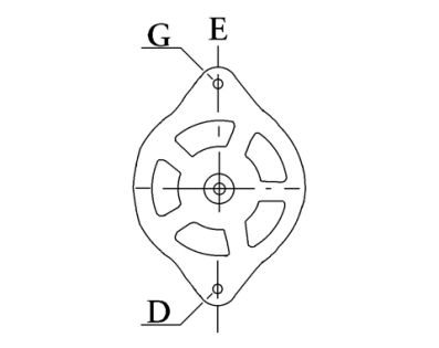 Côtes et dimensions de l'alternateur