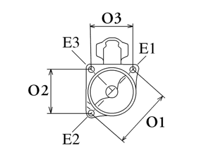 Côtes et dimensions du démarreur