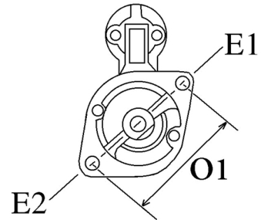 Côtes et dimensions du démarreur