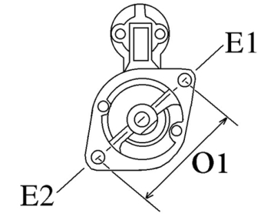 Côtes et dimensions du démarreur