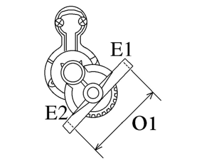 Côtes et dimensions du démarreur