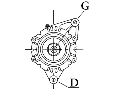 Côtes et dimensions de l'alternateur