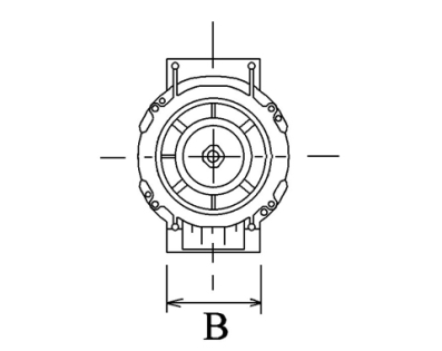 Côtes et dimensions de l'alternateur