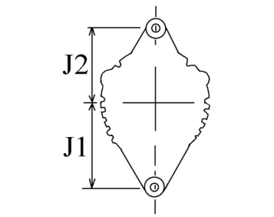 Côtes et dimensions de l'alternateur