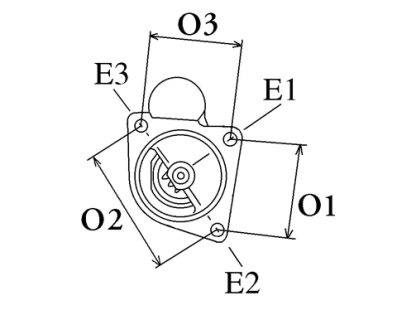 Côtes et dimensions du démarreur